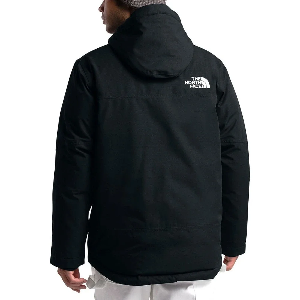 The North Face Men Large Balham 550 Down Warm Insulated Winter Jacket Black Camo - Picture 3 of 16